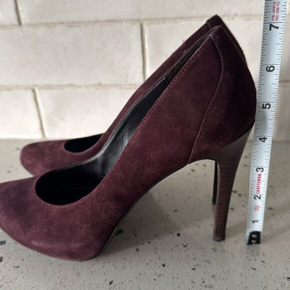 Donald J. Pliner Classic Pumps Heels Stiletto Burgundy Pointy Toe Sz 8.5 Narrow - Picture 7 of 13